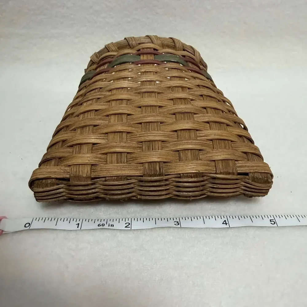 Handwoven Splint Wood Wall Basket 6